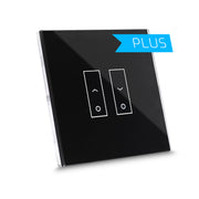 E2S PLUS Interruptor wifi inteligente para estores e persianas - em vidro temperado de alta qualidade, com retroiluminação regulável e disponível em 5 cores diferentes
