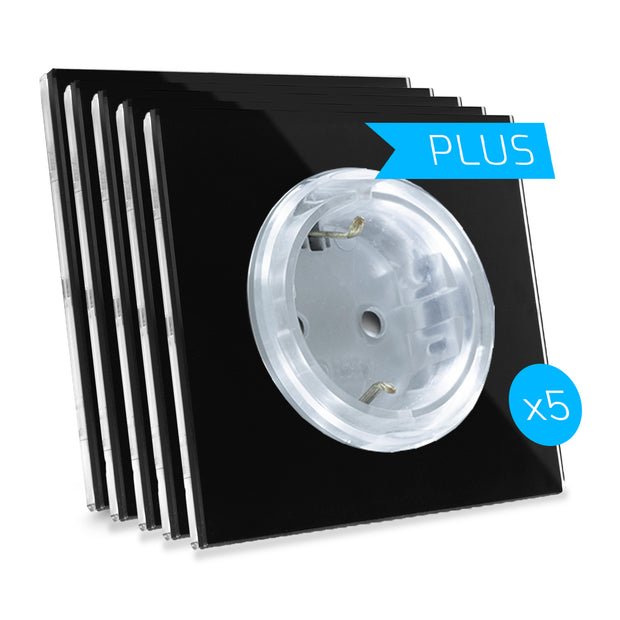 Kit de 5 tomadas ODE PLUS wifi com contador de consumo eléctrico - Design moderno em 5 cores diferentes.