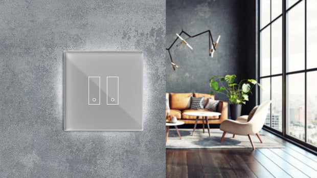 Kit de controlo de luzes wifi E1 / E2 PLUS - placa de cor cinzenta, regulável a partir da aplicação no seu smartphone, fácil de instalar